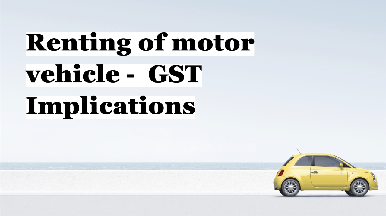 GST on Renting of Motor Vehicles with Operators: What You Need to Know