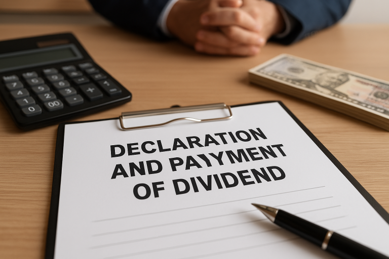 Declaration & Payment of Dividend