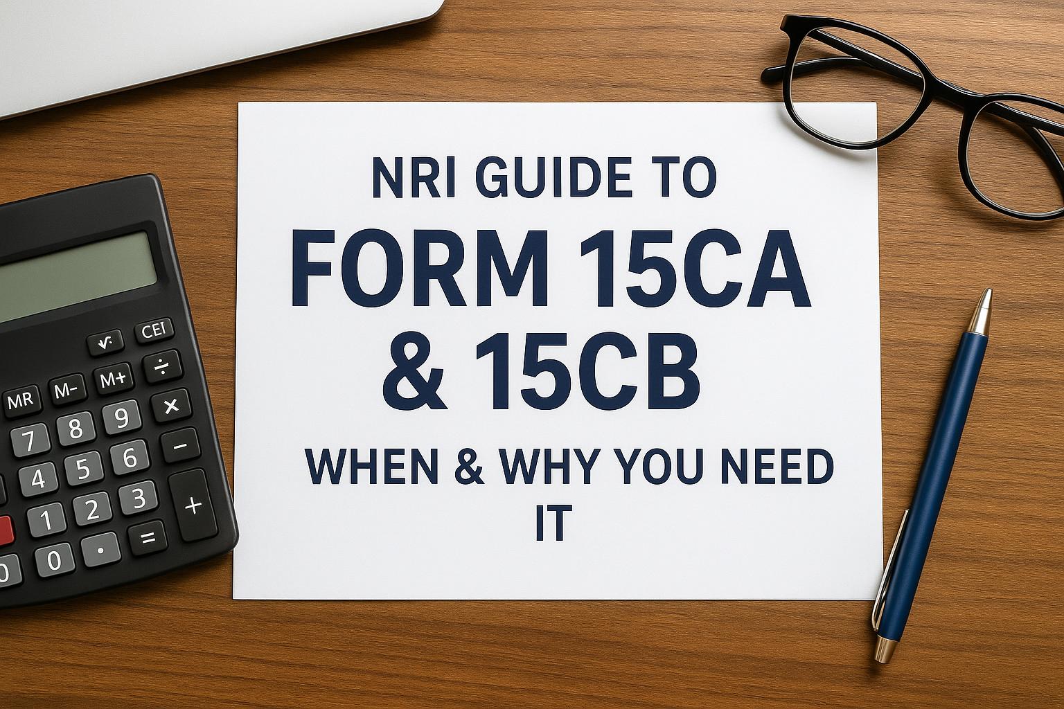 NRI Guide to Form 15CA & 15CB: When & Why You Need It