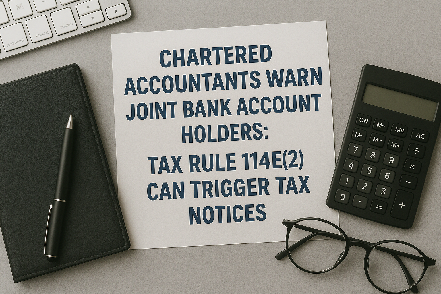 Chartered Accountants Warn Joint Bank Account Holders: Tax Rule 114E(2) Can Trigger Tax Notices