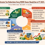 20 income tax deductions for MSMEs in India FY 2025-26 including Section 80C, 44AD, business expenses and tax-saving strategies