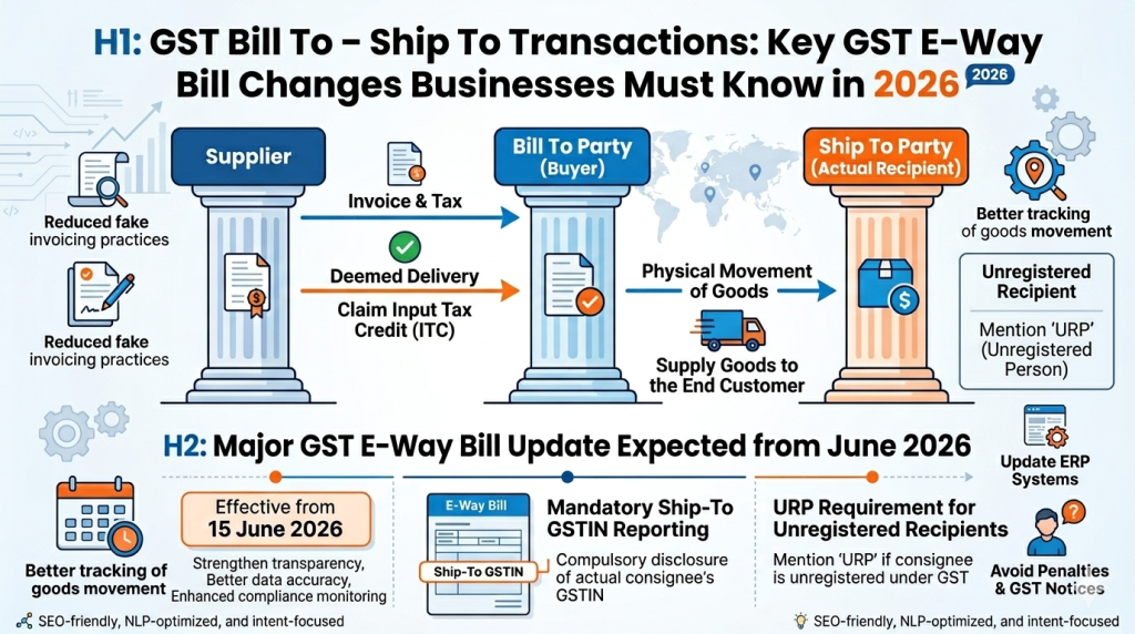 GST Bill To Ship To Transactions E Way Bill Update 2026