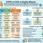 CCPS (Compulsorily Convertible Preference Shares), and CCD (Compulsorily Convertible Debentures) detailing voting rights, risk profiles, liquidation priority, and suitability for business fundraising.