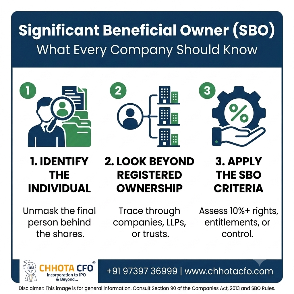 explaining Significant Beneficial Owner SBO compliance steps under Companies Act 2013 by Chhota CFO
