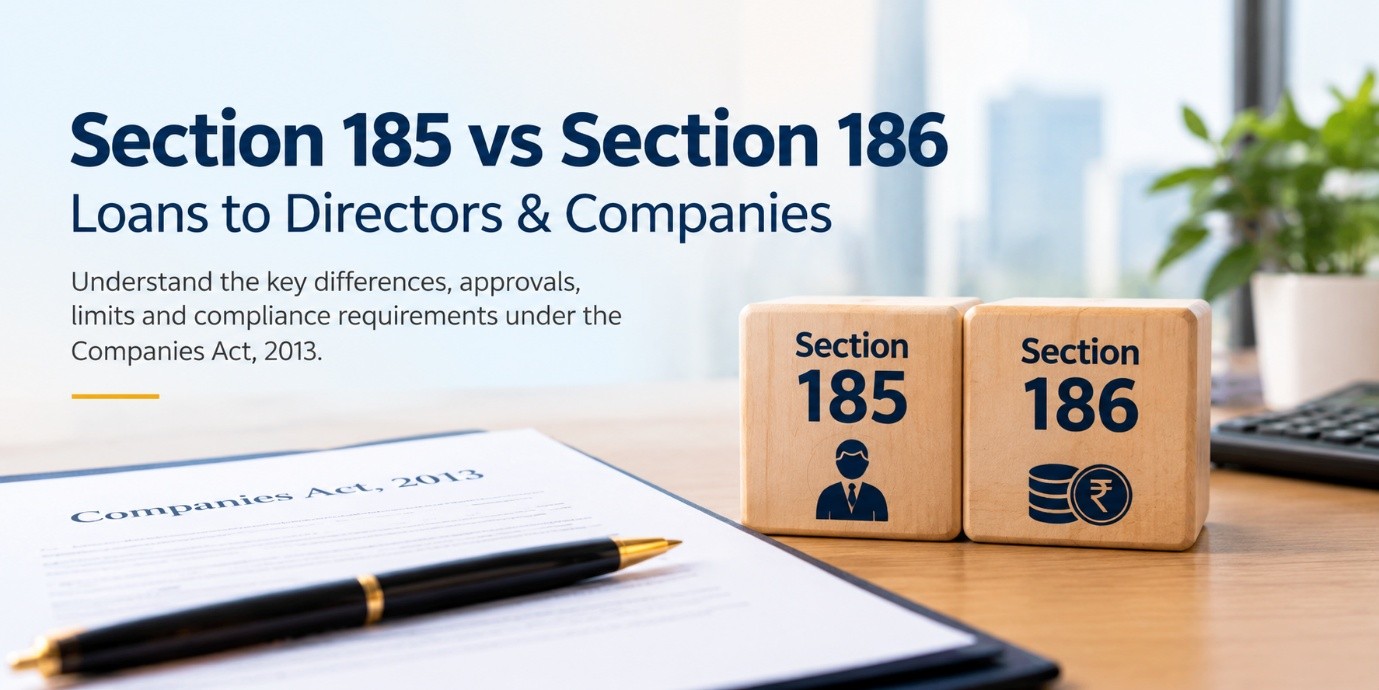 Section 185 vs Section 186 loans to directors and companies