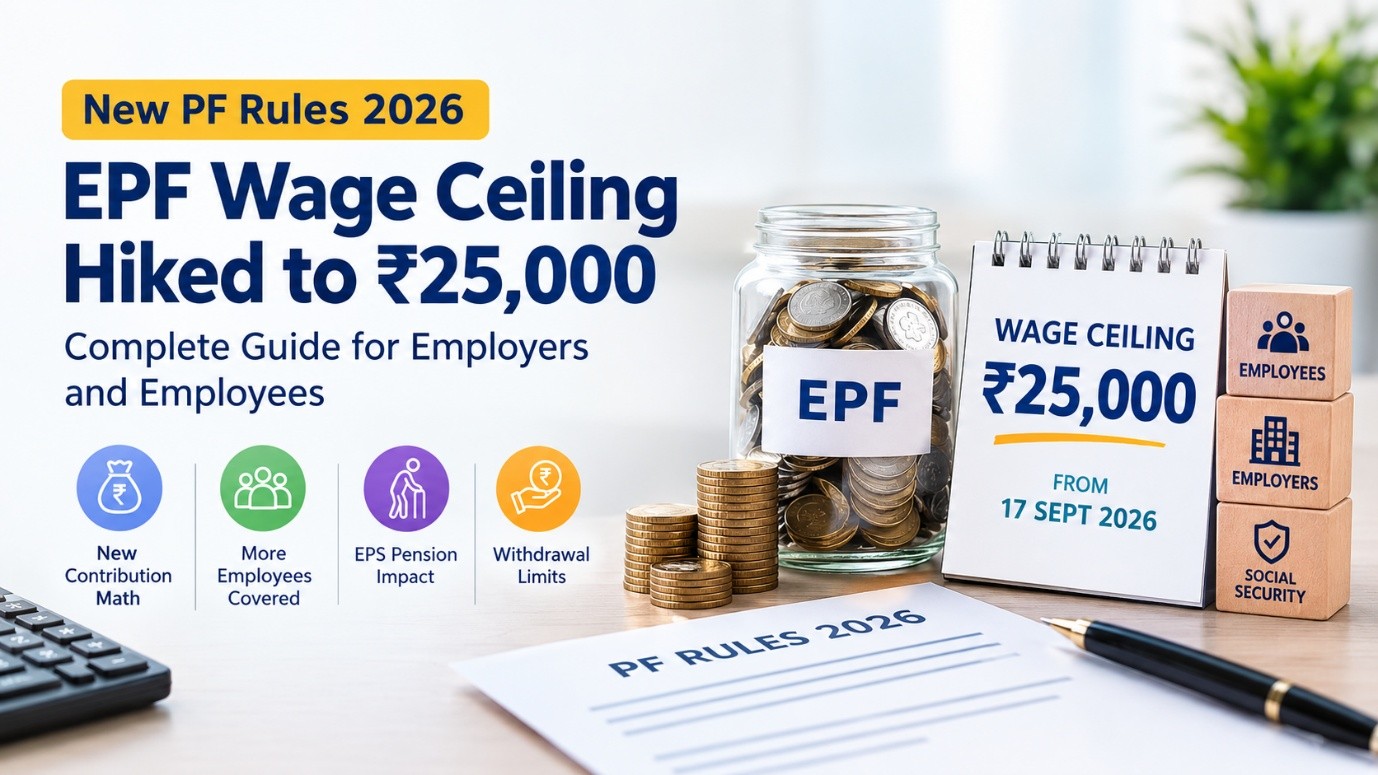 New PF Rules 2026 with EPF wage ceiling increased to ₹25,000