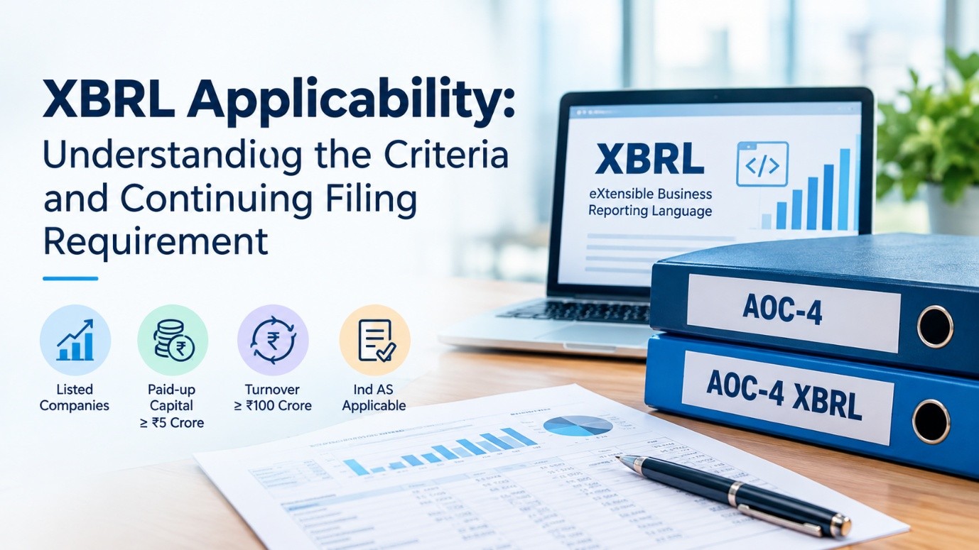 XBRL applicability criteria and continuing filing requirements for Indian companies